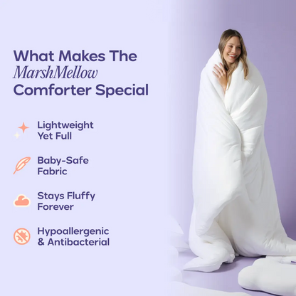 Mellow Sleep | MarshMellow Comforter – Double‑Stuffed Ultra‑Soft A‑Class Fabric, Heat‑Adaptive Vegan Fill, OEKO‑TEX Certified, Machine Washable