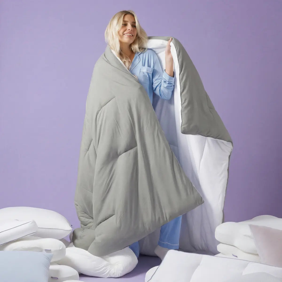 Mellow Sleep | MarshMellow Comforter – Double‑Stuffed Ultra‑Soft A‑Class Fabric, Heat‑Adaptive Vegan Fill, OEKO‑TEX Certified, Machine Washable